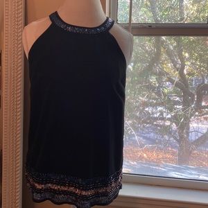 Beautiful black halter with bead/sequins
